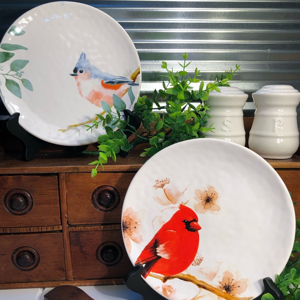 Wild Bird Plates Cardinal Bluebird Designs NWT Set of 2 by Giftcraft Collection - Picture 13 of 13